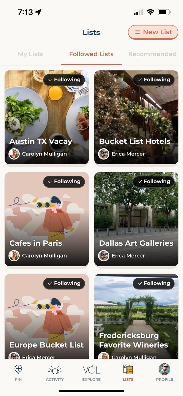 VĂ–L followed lists